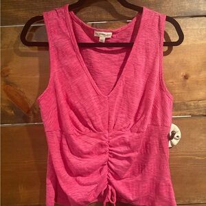 NWOT Chic Pink Ruched Tank Top